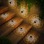 Outdoor Solar Fence Light IP65 Metal Yard Wall Lamp for Outdoor Garden Deck Steps Wall Home Decor Festive Atmospheres 2
