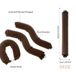 Heatless Hair Curling Rod Headband No Heat Soft Flexi Rollers Lazy Curls with Hook Sleeping Hair Styling Tool for Natural Look 6