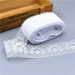 10 Yards High Quality Beautiful White Lace Ribbon Tape 40MM Lace Trim DIY Embroidered For Sewing Decoration african lace fabric