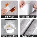 Wallpaper for Walls In Rolls Formaldehyde-free Bathroom Waterproof Sticker Toilet Wall Renovation Moisture-proof Wall Stickers 3