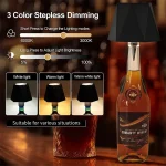 Wireless Bottle Table Lamp Touch Control of 3 Colors and Stepless Dimming Night Lamp For Bar Wine Bottles Decor Desk Lights 2