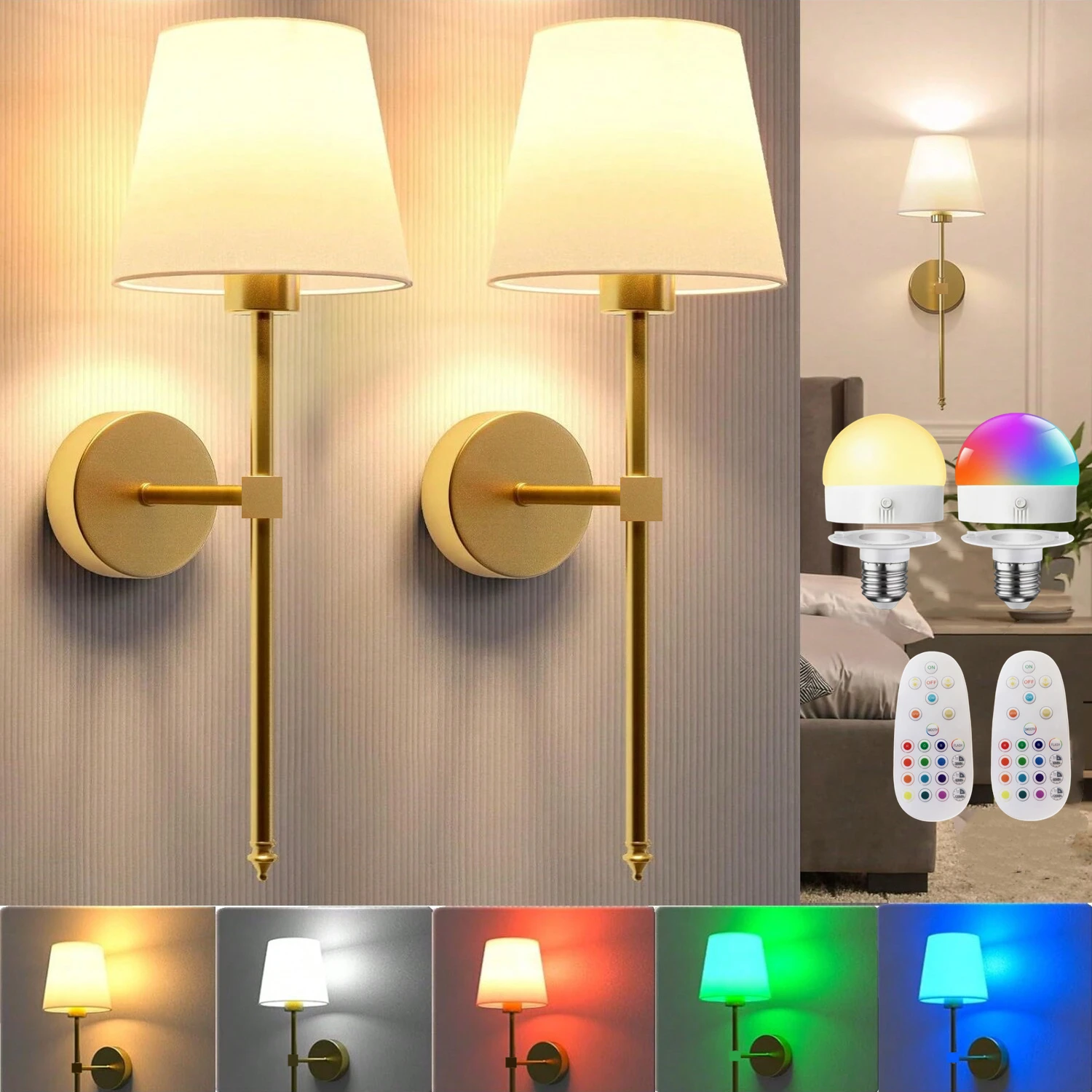 Wireless battery powered wall lamp rechargeable wall lamp dimmable detachable bulb remote control 10 color wireless wall lamp Wireless battery powered wall lamp rechargeable wall lamp dimmable detachable bulb remote control 10 color wireless wall lamp