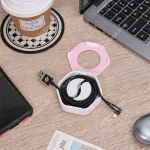 3D Printed Rotatable Wire Winder Box Portable Wire Organizer Cord Cable Winder Management Storage Box for Charging Data 4