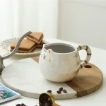 1pc cute ceramic cup, cat shaped mug, 380ml/13oz milk, coffee, and water cups 5