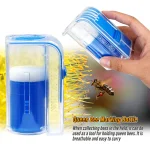 Queen Bee Marker Bottle Bee Marking Cage Handed Marking Catcher With Plunger Plush Garden Beekeeping Supplies 1Pc 6