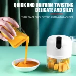 Electric Garlic Masher Portable Kitchen Food Cutter Meat Grinder Mini Garlic Chilli Vegetable Chopper USB Rechargeable Masher 4