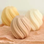 3D Rotating Pillar Candle Silicone Mold Geometric Wave Candle Wax Mould DIY Abstract Art Soap Resin Gypsum Mold Home Craft Decor 4