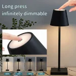 Rechargeable LED Table Lamp Touch Switch 3 Levels Dimmable Desk Lights Bar Club Dinner Creative Decorative Ambient Lighting 3