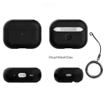 Leather Texture Case For Apple Airpods 1 2 3 4 Pro air pods Wrieless Bluetooth Earphone Protective Cover Anti-lost Headphone Bag 2