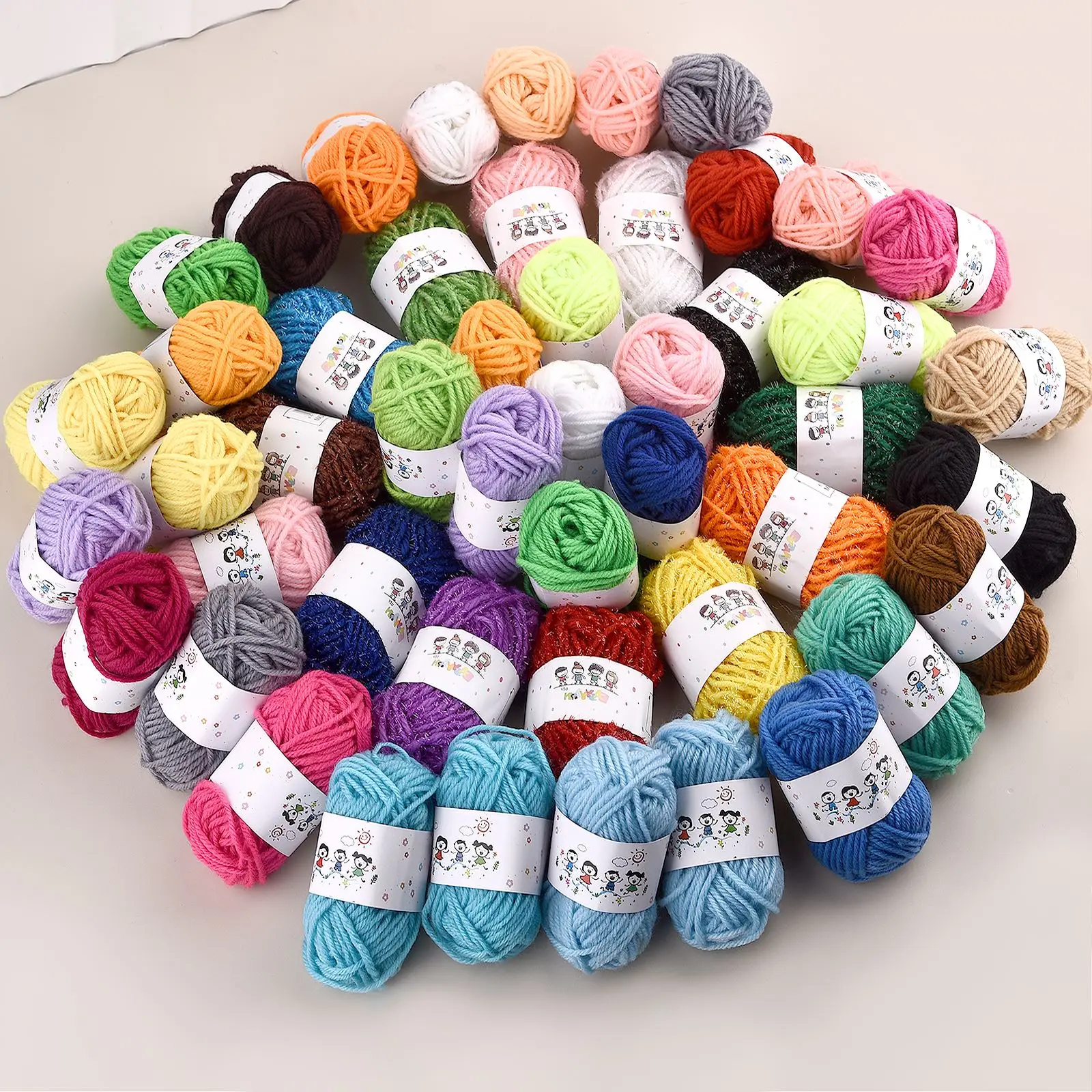 12Color Set Kids DIY Knitting Crochet Yarns Colorful Material For Needlework Sewing Hand Crafting Wool Ball Hat Dolls Soft Sewin 12Color Set Kids DIY Knitting Crochet Yarns Colorful Material For Needlework Sewing Hand Crafting Wool Ball Hat Dolls Soft Sewin