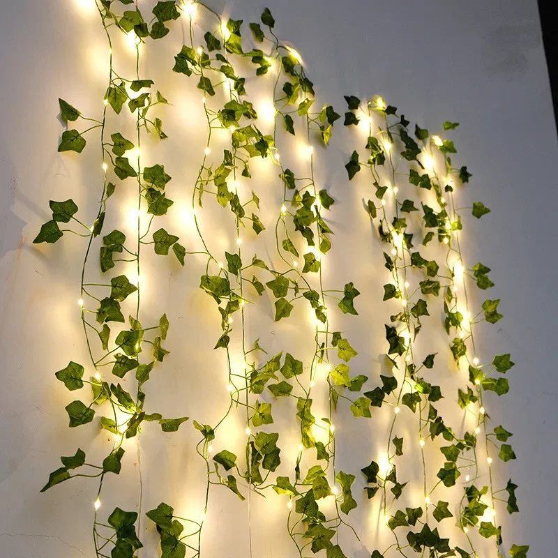 Flower Green Leaf String Lights Artificial Vine Fairy Lights Battery Powered Christmas Tree Garland Light for Weeding Home Decor Flower Green Leaf String Lights Artificial Vine Fairy Lights Battery Powered Christmas Tree Garland Light for Weeding Home Decor