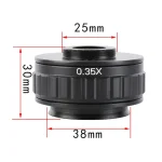 C Mount Adapters Lens 0.35X CCD For Trinocular Stereo Microscope Camera 38MM Interface Increased Field Of Vision 6