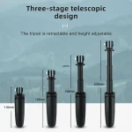 for Gopro Vlog Tripod Foldable Tripod Mini Portable Monopod for Go Pro Hero 11 10 8 7 Black Session Osmo Action Camera Accessory 6