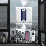 2025 Robot Lifestyle Robotic Window Cleaner RL4136, Fixed-point Cleaning, Spray Water, Tuya APP Voice Speech, Edge Detective 2