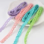 5 /10Yards Multi Colored Cotton Lace Trims Ribbon DIY Clothes Hometexile Edge Embellishement Handmade Cotton Fabric Material 2