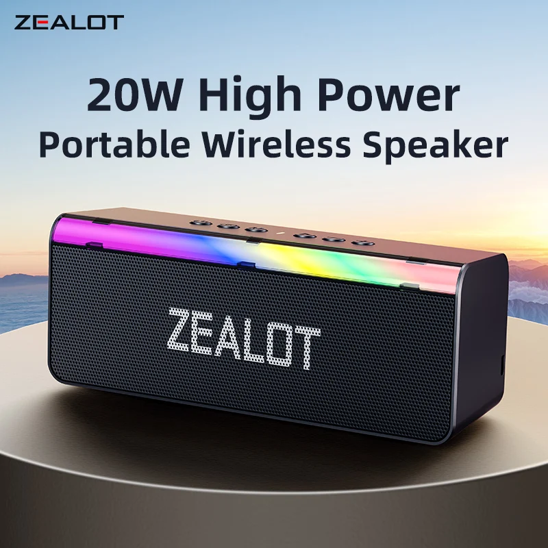 Zealot-S72 Outdoor Bluetooth Speaker 20W Superior Sound and Bass Music Sound Box IPX6 Waterproof 10H Playtime Portable Speaker Zealot-S72 Outdoor Bluetooth Speaker 20W Superior Sound and Bass Music Sound Box IPX6 Waterproof 10H Playtime Portable Speaker