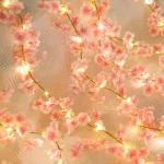 180CM Artificial Sakura Flowers Vine for Wedding Decoration Garden Arch Home Room Decor Party Bridal Fake Silk Outdoor Ornament 6