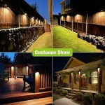 1/6Pcs Solar Wall Light IP65 Waterproof LED Outdoor Spotlight Powered Decoration Porch illumination Fence Balcony Garden 6