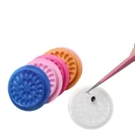 100pcs Eyelash Glue Holder Eyelashes Extension Supplies Adhesive Pallet Gasket Eye Lashes Tray Plastic Pads Makeup Tool 2