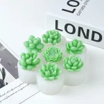 7pcs Set of Flower Rose Peony Silicone Mold 3D Flower Candle Gypsum Soap Resin Crafts Mold DIY Chocolate Fudge Dessert Cake Mold 3