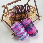 New Summer Crochet Yarn 1.5mm Thin Ice Cotton Thread for Hand Knitting Bag Hat Shoes 100g Hollow Line Colorful Nylon Cord 3