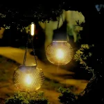Solar Lantern Outdoor, Solar Lights for Outside Decorative Outdoor Hanging Lights Waterproof Solar Lanterns, yard garden lamp 5