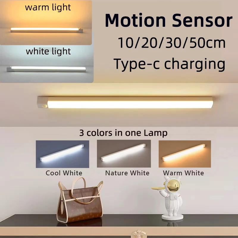 Motion Sensor Lamp Night Light Wireless LED USB Type C Rechargeable Lamp for Kitchen Cabinet Bedroom Wardrobe Staircase Lighting Motion Sensor Lamp Night Light Wireless LED USB Type C Rechargeable Lamp for Kitchen Cabinet Bedroom Wardrobe Staircase Lighting
