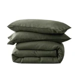 3pcs Lyocell Bamboo Fiber Duvet Cover Set,Luxury Solid Summer Silky Cooling Bedding Set(no Sheet),Single Quilt Cover+Pillowcases 6