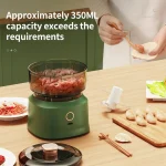 Mini Wireless Electric Garlic Press Dual Purpose Garlic Puree 350ml Kitchen Food Shredder Usb Charging Meat Grinder Vegetable 4