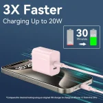 20W Dual Port USB C Charger Block With 6.6FT Long USB C To Lightning Charging Cable For IPhone 14 Pro/13 Pro/12 Mini/12/11/iPad 4