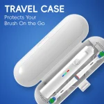 Rotating Electric Toothbrush, 3 Modes USB Fast Rechargeable Rotary Electric Toothbrush with Timer, Travel Case and 2 Brush Heads 4