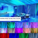 1pc Star Projector, Galaxy Projector, Water Ocean Wave Projector For Bedroom Night Light  Room Decor With 7-Colors Patterns 3
