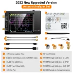 NanoVNA-H Vector Network Antenna Analyzer 10KHz-1.5GHz MF HF VHF UHF W/ Shell SD Card Slot Supprt 32G Digital Nano VNA-H Tester 6