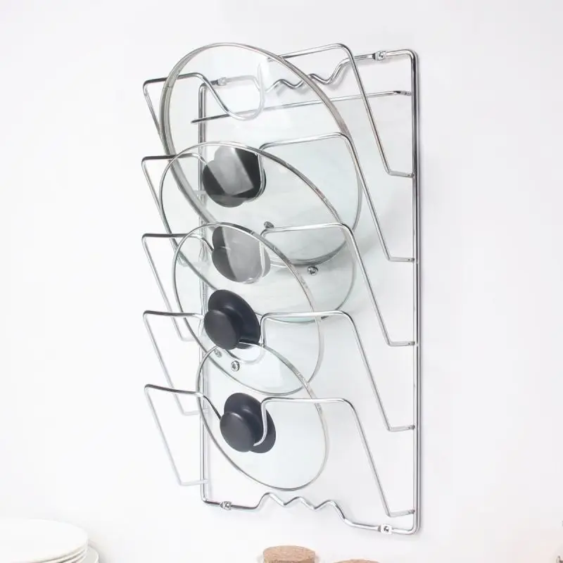 Kitchen Organizer Rack Wall Hanging Pot Cover Rack Five-Layer Pot Lid Metal Rust-Free Multifunctional Rack Pot Lid Storage Rack Kitchen Organizer Rack Wall Hanging Pot Cover Rack Five-Layer Pot Lid Metal Rust-Free Multifunctional Rack Pot Lid Storage Rack