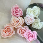 Heart Shape Flowers Handmade Soap Making Supplies DIY Love Flower Candle Mold Aroma Plaster Resin Silicone Molds 5