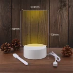 Transparent Luminous LED Night Lights USB Luminous Acrylic Night Light Erasable Write Message Board Calendar Desktop Ornaments 2