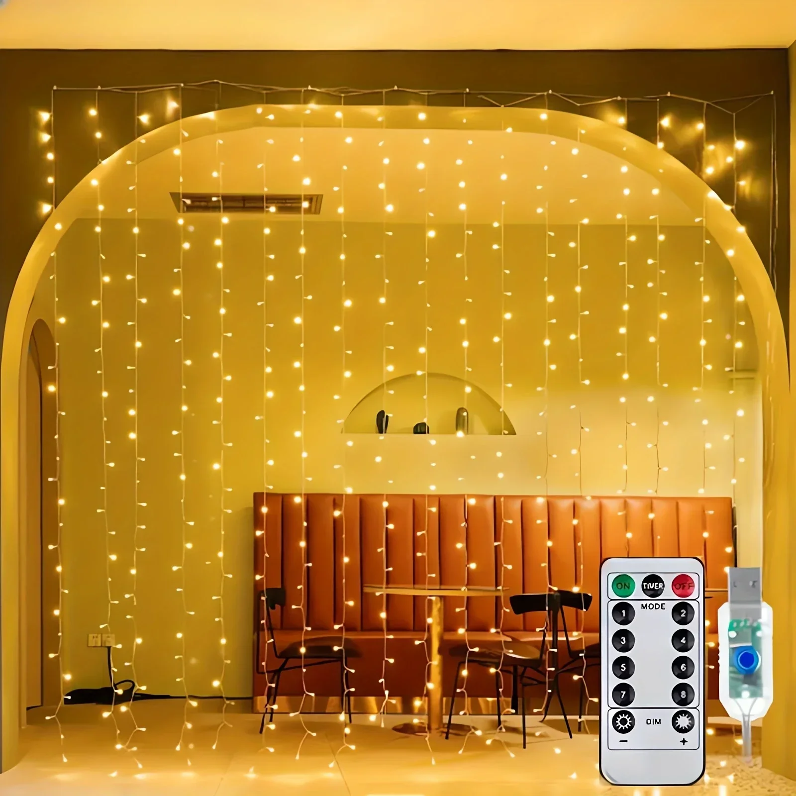 Remote Control USB Fairy Lights 3 4 6 Meters LED Curtain String Lights for Christmas Home Bedroom Decoration Festive Party Remote Control USB Fairy Lights 3 4 6 Meters LED Curtain String Lights for Christmas Home Bedroom Decoration Festive Party