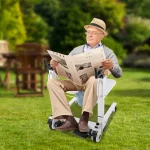 Manual Hand Commode Chair 220.46 lbs Crank Shifting Caregiver Mobility Aid Patient Lift Transfer Machine Seat Elderly Disabled 5