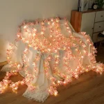180CM Artificial Sakura Flowers Vine for Wedding Decoration Garden Arch Home Room Decor Party Bridal Fake Silk Outdoor Ornament 2