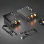 DAC Digital Analog Audio Converter Optical SPDIF Toslink Coaxial Input To L/R RCA 3.5mm Jack Headphone Amplifier Output for TV