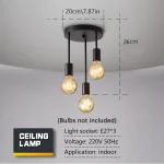 Industrial style restaurant E27 living room ceiling light retro bedroom kitchen corridor staircase countryside pendant light 4