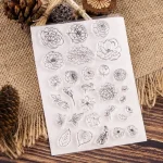 DIY Flowers Floral Transparent Rubber Clear Stamp Scrapbook Photo Album DIY Card Making Clear Stamps 4