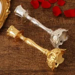 2pc European Style Metal Candlestick Candles Holders Gold Silver Dropshipping Wedding Ramadan Eid Religion Decorations Home 5