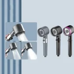 Shower filter four modes bathroom accessories head massage showerhead replete for shower heads knobs showers parts fixture home 5