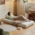 Fabric single sofa, sweet potato sofa bed, small-sized living room folding dual-use tatami, tofu block lazy sofa 2