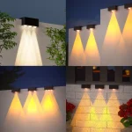 1/2/4PCS Solar Wall Lights Outdoor Waterproof Garden Step Lighting for Yard Fence Stair Pathway Decoration Outside Solar Lights 3