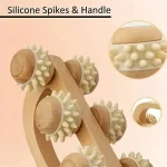 1 Pcs Wooden Massage Roller Tool, Manual Wooden Massager, Wood Back Massage Roller for Neck Leg Back Deep Tissue Muscle Massage 2
