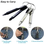 Portable Phillips Slotted Screwdriver Set Key Ring Keychain Mini Pocket Keyring Cross Screw Driver Repair Tool Gadget EDC Small 6