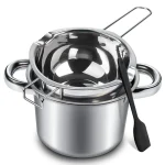 1200ml Candle Wax Melting Pot with 2400ml Stainless Steel Pot for Melting Chocolate Candy Candle Soap Wax Making Kit