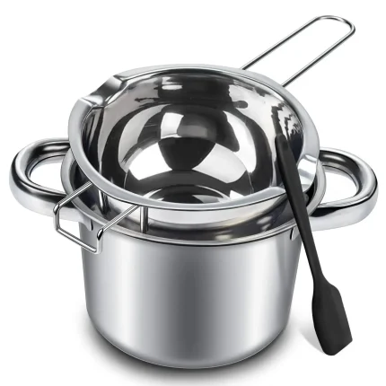 1200ml Candle Wax Melting Pot with 2400ml Stainless Steel Pot for Melting Chocolate Candy Candle Soap Wax Making Kit